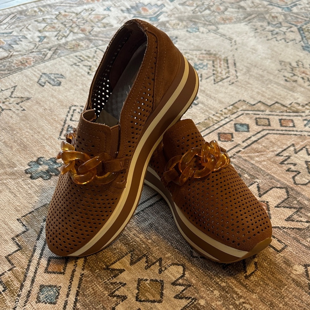 Dolce Vita Brown Perforated Women’s Slip-Ons